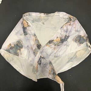 SHEIN Marble Print Swim Cover-up in Gray and Gold